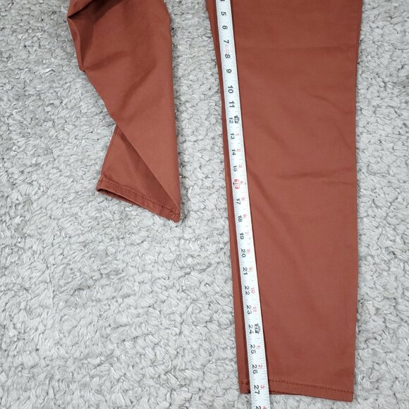 Curve Appeal Twill High Rise Comfort Waist Skinny Pants Stretch Brown Size 10 30 - Picture 8 of 8